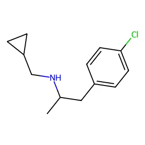 N-(Cyclopropylmethyl)-4-chloro-alpha-methylphenethylamine structure