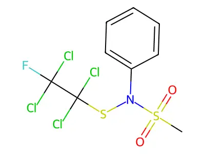 N-Phenyl-N-((1,1,2,2-tetrachloro-2-fluoroethyl)thio)methanesulfonamide structure
