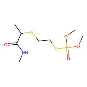 3-(2-dimethoxyphosphorylsulfanylethylsulfanyl)-N-methylpropanamide structure