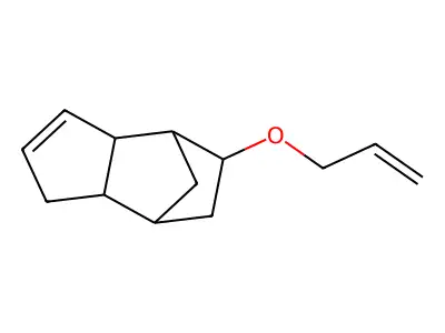 3a,4,5,6,7,7a-Hexahydro-5(or 6)(2-propen-1-yloxy)-4,7-methano-1H-indene structure