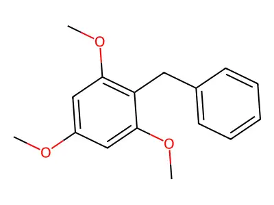 Benzene, 1,3,5-trimethoxy-2-(phenylmethyl)- structure