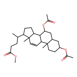 Methyl 3,7-bis(acetyloxy)chol-11-en-24-oate structure