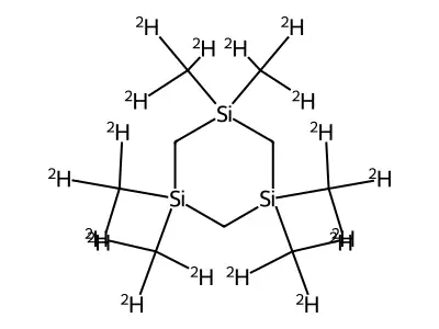 1,1,3,3,5,5-Hexa((2H3)methyl)-1,3,5-trisilacyclohexane structure