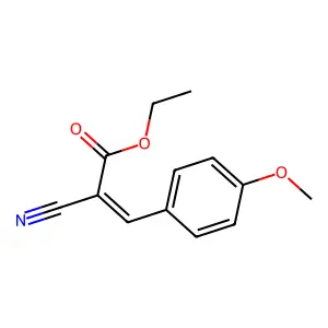 Ethyl alpha-cyano-4-methoxycinnamate structure