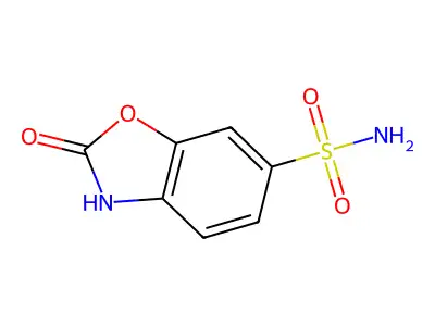 2,3-Dihydro-2-oxobenzoxazole-6-sulphonamide structure