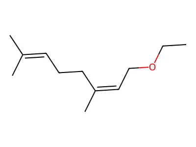 1-Ethoxy-3,7-dimethylocta-2,6-diene structure
