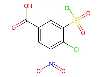 4-Chloro-5-chlorosulfonyl-3-nitrobenzoic acid structure