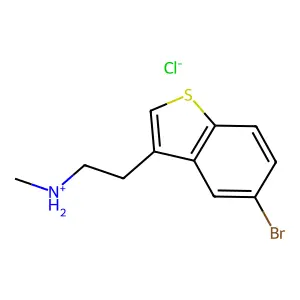 Benzo(b)thiophene-3-ethylamine, 5-bromo-N-methyl-, hydrochloride structure
