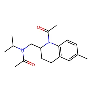 N-((1-Acetyl-1,2,3,4-tetrahydro-6-methyl-2-quinolyl)methyl)-N-isopropylacetamide structure