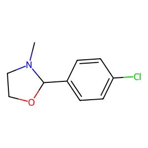 Oxazolidine, 2-(p-chlorophenyl)-3-methyl- structure