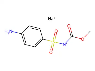 sodium methyl N-(4-aminophenyl)sulfonylcarbamate structure