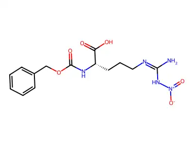 N5-(Imino(nitroamino)methyl)-N2-((phenylmethoxy)carbonyl)-L-ornithine structure