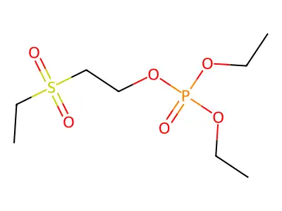 Phosphoric acid, diethyl 2-(ethylsulfonyl)ethyl ester structure