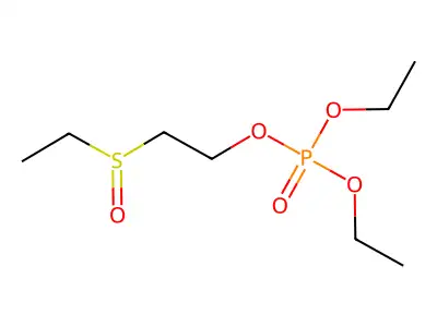 Phosphoric acid, diethyl 2-(ethylsulfinyl)ethyl ester structure