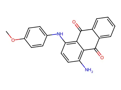 1-Amino-4-((4-methoxyphenyl)amino)anthraquinone structure