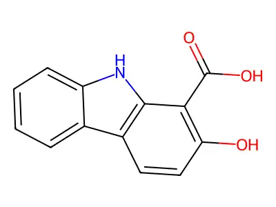 2-hydroxy-9H-carbazole-1-carboxylic acid structure