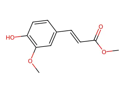 Methyl 4-hydroxy-3-methoxy-cinnamate structure