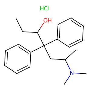 6-Dimethylamino-4,4-diphenyl-3-heptanol hydrochloride structure