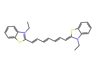 3,3'-Diethylthiatricarbocyanine structure