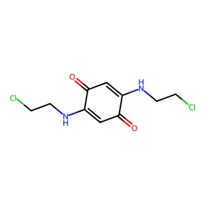p-Benzoquinone, 2,5-bis(di-2'-chloroethylamino)- structure
