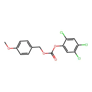 Carbonic acid, (4-methoxyphenyl)methyl 2,4,5-trichlorophenyl ester structure