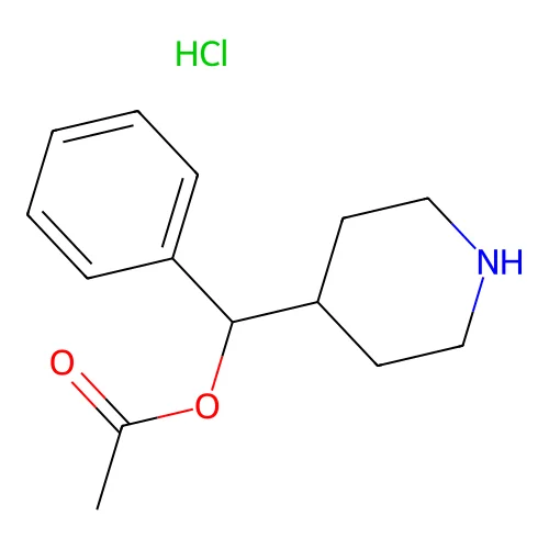 Phenyl(piperidin-4-yl)methyl acetate hydrochloride structure