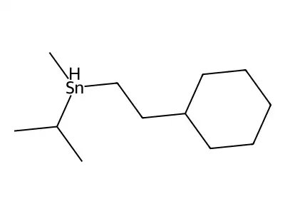 Stannane, cyclohexylethylisopropylmethyl- structure