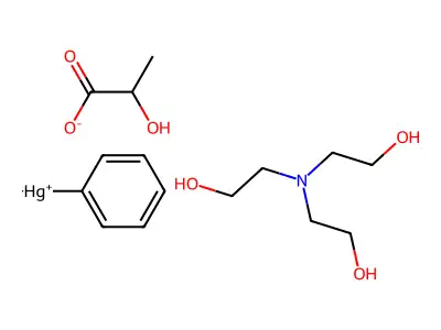 Phenylmercury triethanolamine lactate structure