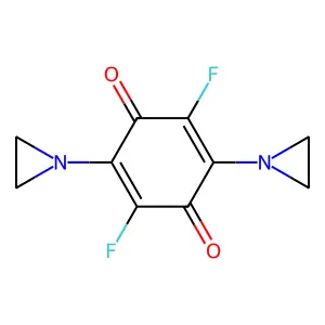 3,6-Difluoro-2,5-bis(aziridinyl)-1,4-benzoquinone structure