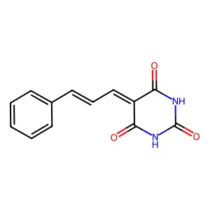 5-(3-Phenylprop-2-en-1-ylidene)-1,3-diazinane-2,4,6-trione structure