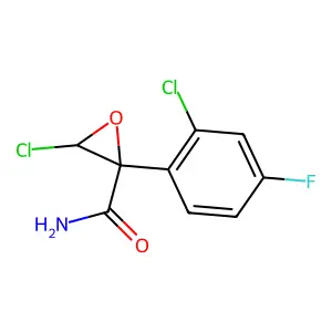 Glycidamide, 3-chloro-2-(2-chloro-4-fluorophenyl)- structure