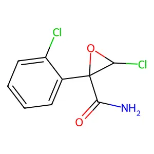 3-Chloro-2-(2-chlorophenyl)oxirane-2-carboximidic acid structure