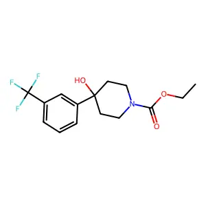 Ethyl 4-hydroxy-4-[3-(trifluoromethyl)phenyl]piperidine-1-carboxylate structure