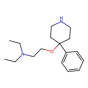 Diethyl(2-((4-phenylpiperidin-4-yl)oxy))ethylamine structure