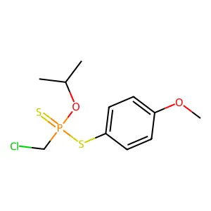 Phosphonodithioic acid, (chloromethyl)-, O-isopropyl S-(p-methoxyphenyl) ester structure