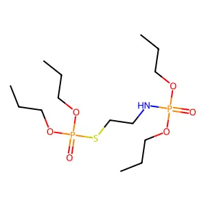 Phosphorothioic acid, O,O-dipropyl S-(O',O'-dipropylphosphoramido)ethyl ester structure