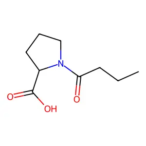 1-Butanoylpyrrolidine-2-carboxylic acid structure