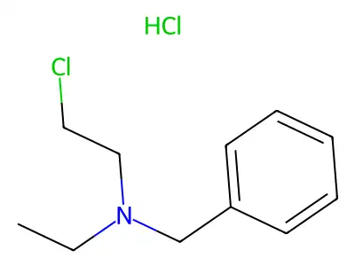 Benzylamine, N-(2-chloroethyl)-N-ethyl-, hydrochloride structure