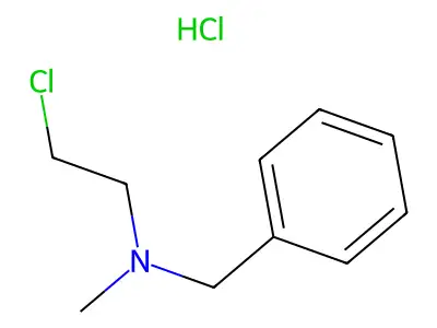 Benzylamine, N-(2-chloroethyl)-N-methyl-, hydrochloride structure