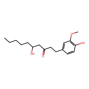 5-Hydroxy-1-(3-hydroxy-4-methoxyphenyl)decan-3-one structure