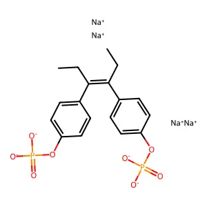 Tetrasodium (3E)-3-hexene-3,4-diyldi-4,1-phenylene bis(phosphate) structure