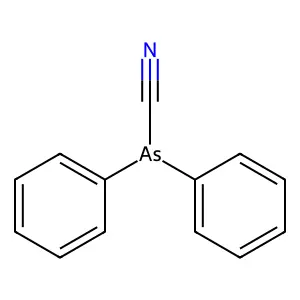 Diphenylcyanoarsine structure