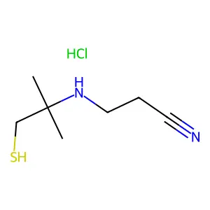 Propanethiol, 2-((2-cyanoethyl)amino)-2-methyl-, hydrochloride structure