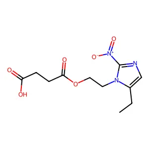 Succinic acid, (2-(5-ethyl-2-nitroimidazolyl)ethyl) ester structure