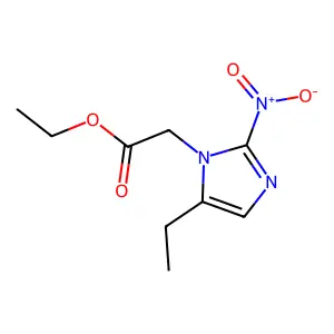 1H-Imidazole-1-acetic acid, 5-ethyl-2-nitro-, ethyl ester structure