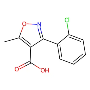 4-Isoxazolecarboxylic acid, 3-(2-chlorophenyl)-5-methyl- structure