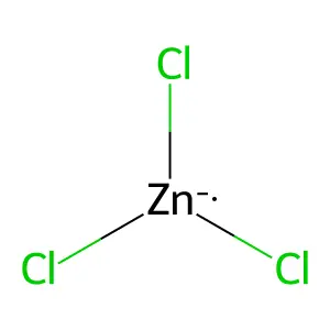 Trichlorozincate(1-) structure