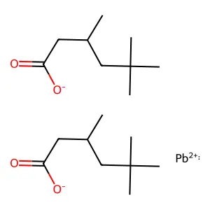 Hexanoic acid, 3,5,5-trimethyl-, lead salt (1:?) structure
