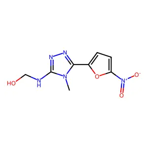 s-Triazole, 3-(hydroxymethylamino)-4-methyl-5-(5-nitro-2-furyl)- structure