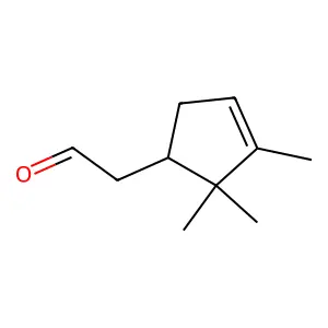 (S)-2,2,3-trimethylcyclopent-3-ene-1-acetaldehyde structure